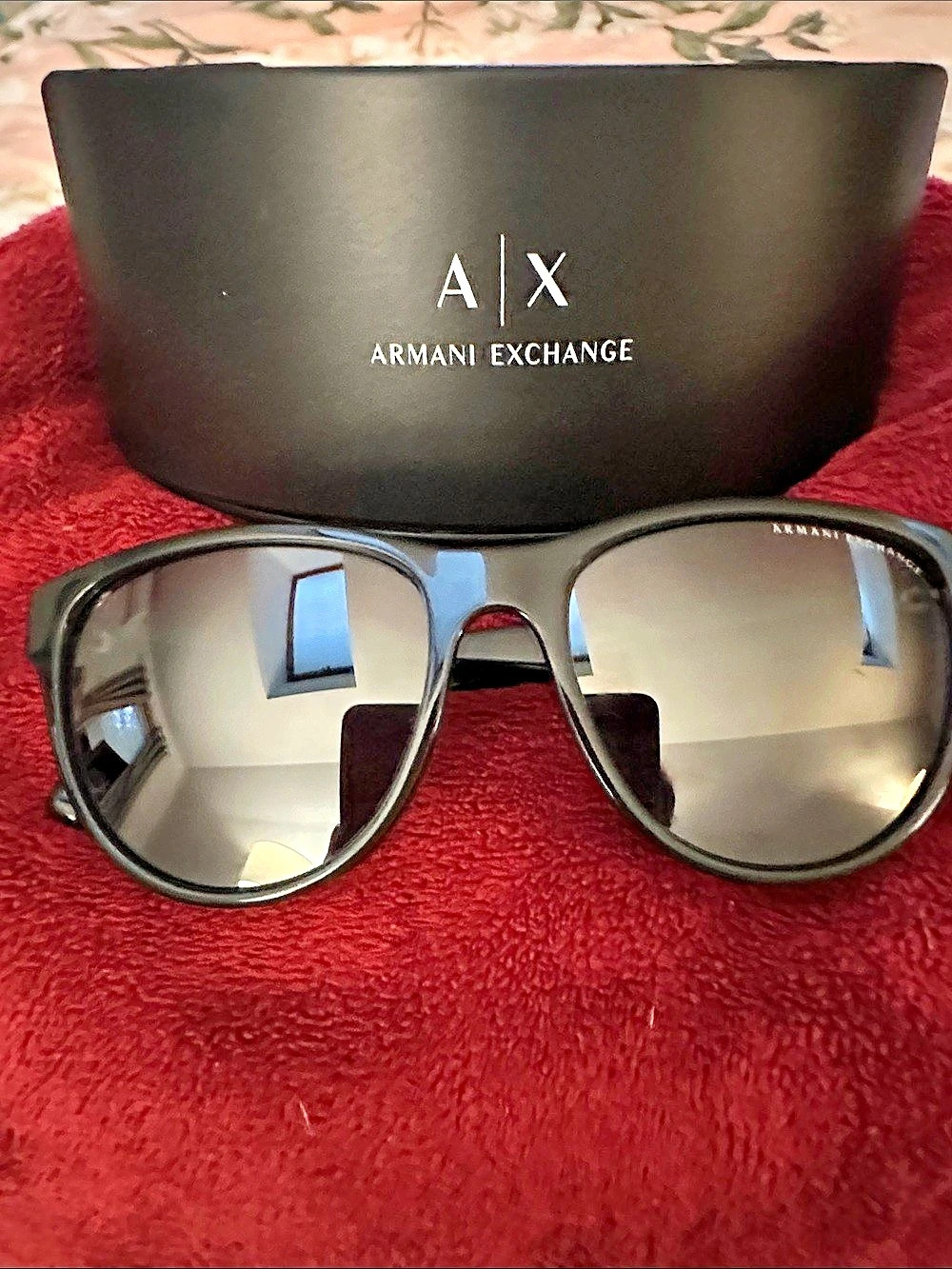 Armani Exchange AX4095S Square Sunglasses Black New / Case